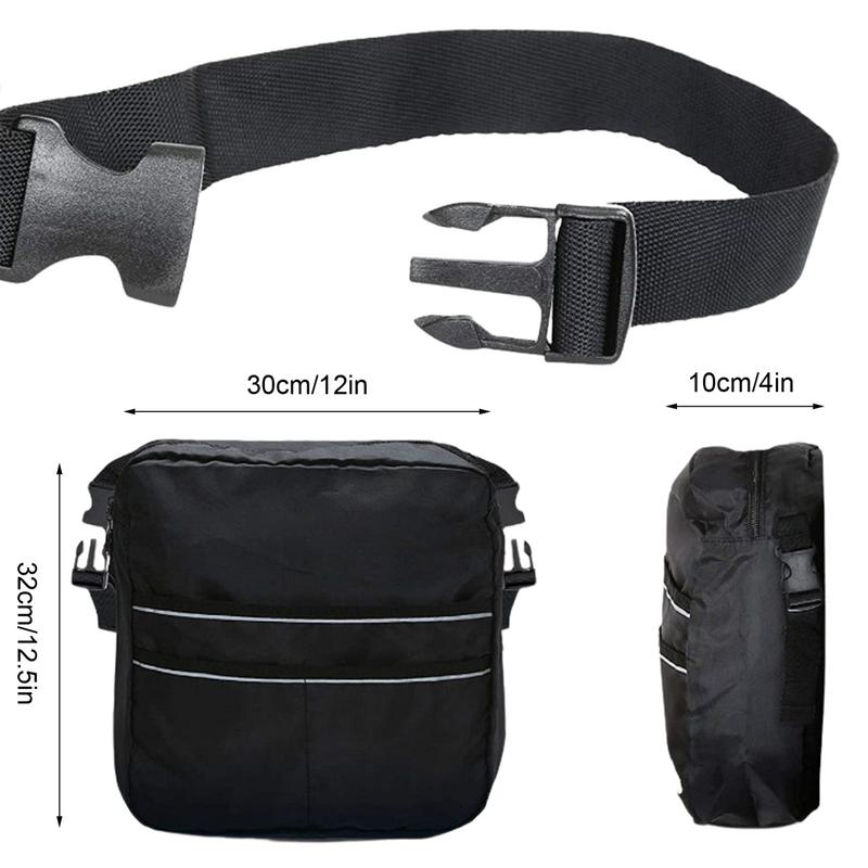 Rollstuhltasche, Zubehörtasche für Elektrorollstühle, für Erwachsene und Senioren, große Tragetasche, Zubehör zum Aufhängen, Transport, Aufbewahrung, Reisen, zurück