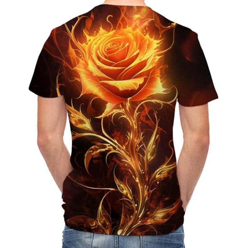 Dazzling Design Pattern T-shirt Men's T-shirt Summer Comfortable Loose Design Outdoor