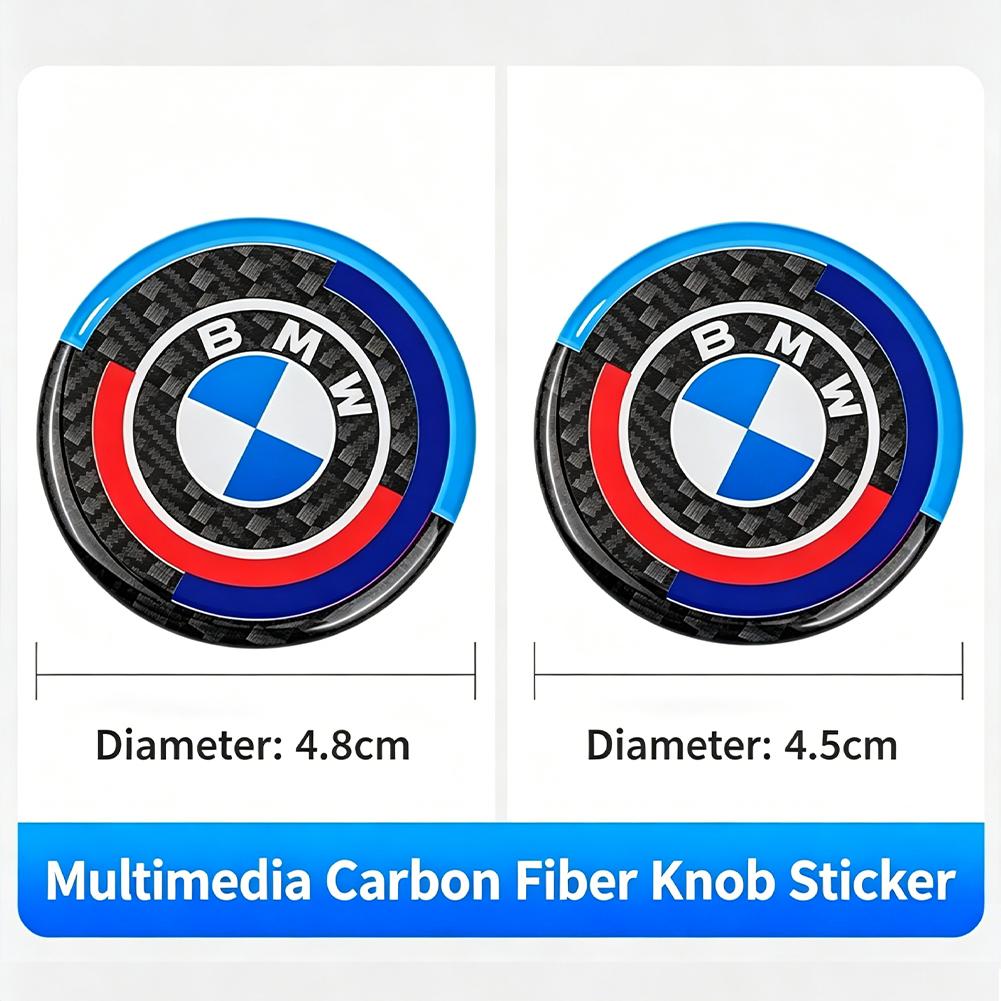 1Pcs Car Multimedia Knob Button Cover Sticker Accessories For BMW G80 G06 G07 G42 G14 G15 G16 F82 F20 F21 F83 M2 M3 M4 M5 M8 F95 SO0
