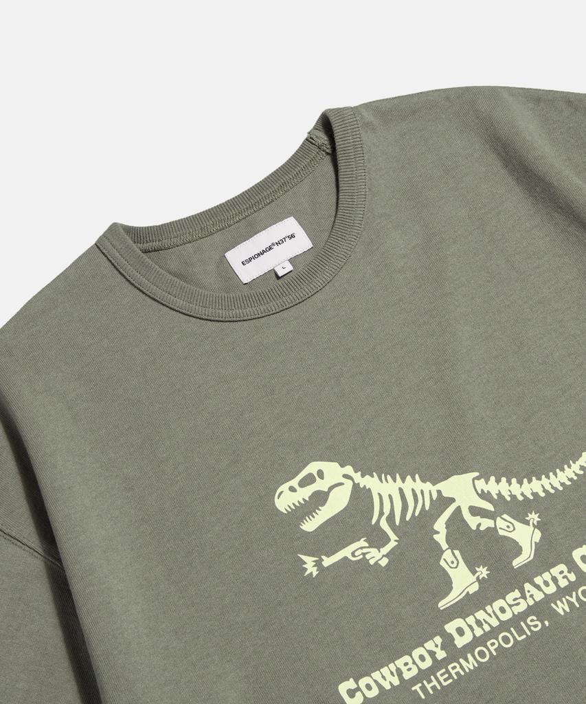 ESPIONAGE Cdc T-Rex Heavyweight Tee Stone