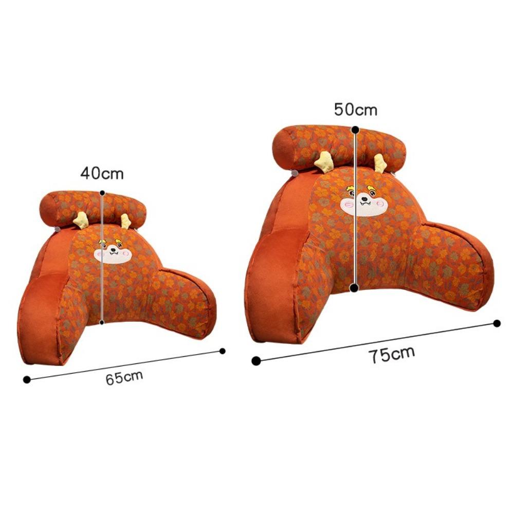 Bed Head Cushion with Lumbar Support Soft Pillow Large Backrest for Reading Phone Use Comfort