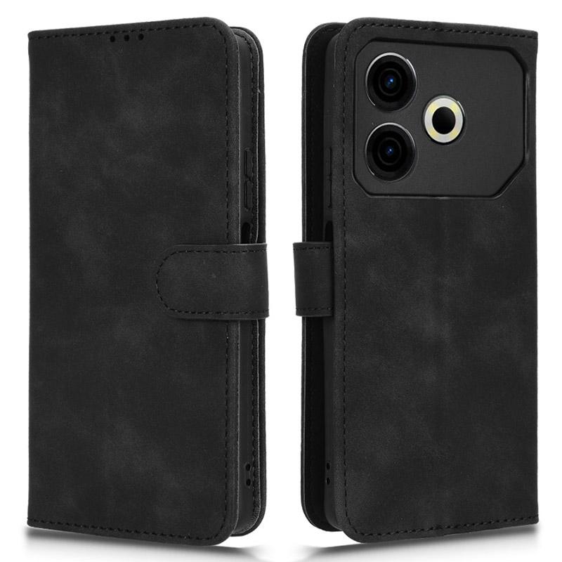 For TECNO Pova 6 Neo Case Skin-Touch Leather Wallet Stand Anti-Drop Phone Cover