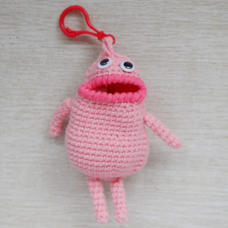 Creative Handmade DIY Crochet Yarn Materials Bag Sausage Mouth Earphone Storage Bag Video Guide Home Fabric Sewing Kit