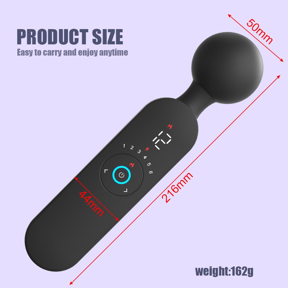 Clitoris AV Vibrator G Spot Smart Heating Magic Wand Masturbator 12 Modes 6 Speeds Female Private Orgasm Adult Sex Toy for Women
