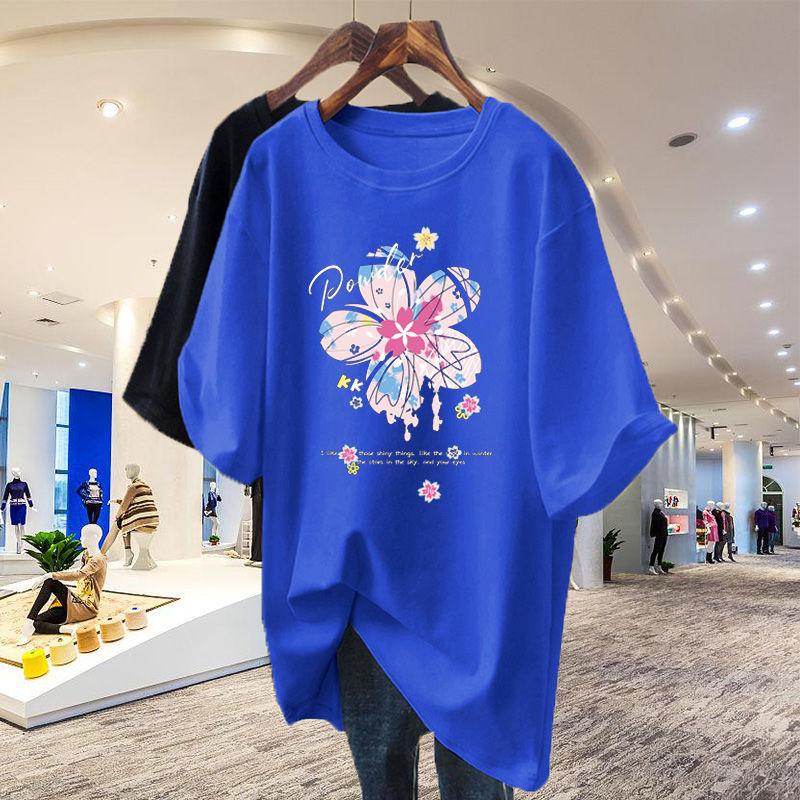 2024 Summer Round Neck Printing Pure Cotton Trend Pattern Comfort Showy Fashion Loose Fitting Multicolor Women's Funny T-Shirts