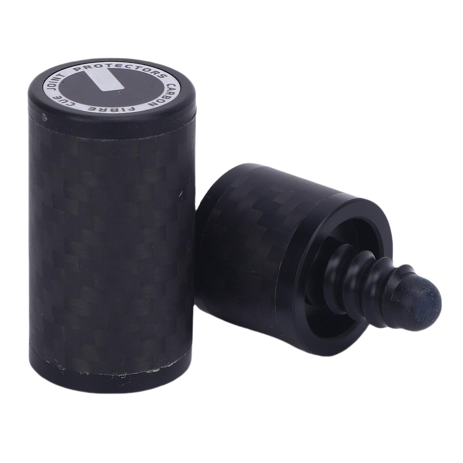 

Pool Cue Joint Protector Carbon Fiber Billiard Cue Joint Protector Thread Cap for PREDATOR Radial Pin Black