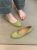 Gentle fairy ballet single shoes sweet suede round head light mouth soft sole grandma shoes ladyshoes