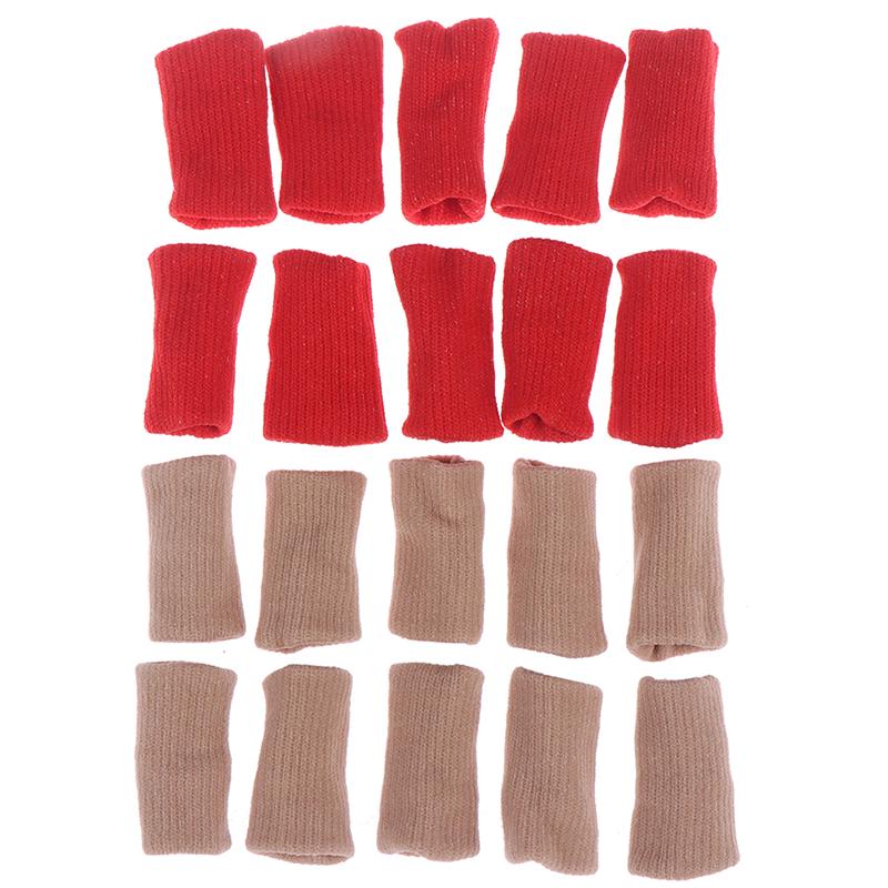 10Pc Finger Sleeves Sport Arthritis Trigger Braces Knuckle Protector Splint Wrap