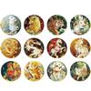 Färgglada Kinesiska Minnesmedaljer Präglade Kinesiska 12 Guldmynt Metallkonst Samlarobjekt