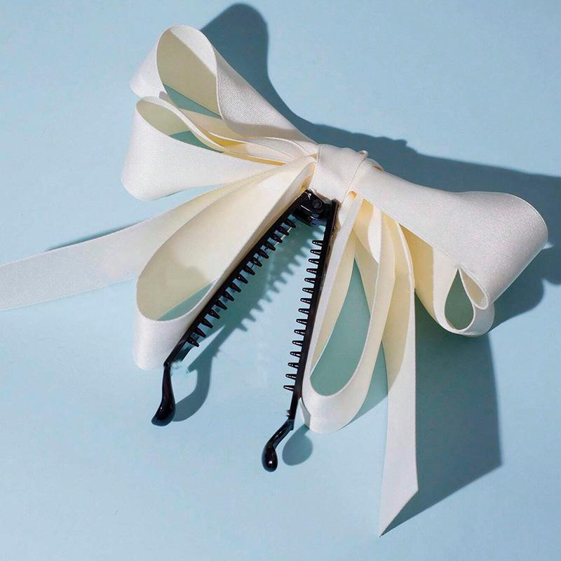

4PCS Bow Tassel Cute Hair Clip High-end Satin Y2K Style Hairstyle Decoration and Ponytail Accessory Valentine s Day Gift