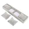 Gray Watch Bracelet Display Tray 4 Grid Slots Holder with Pillows Jewelry Storage Organizer