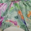 Abito da Donna Moda Completo Elegante Tie-dye Manica Lunga Sciarpa Gilet Gonna