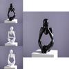 Black Resin Thinker Statue Artistic Home Office Desktop Ornament Decoration