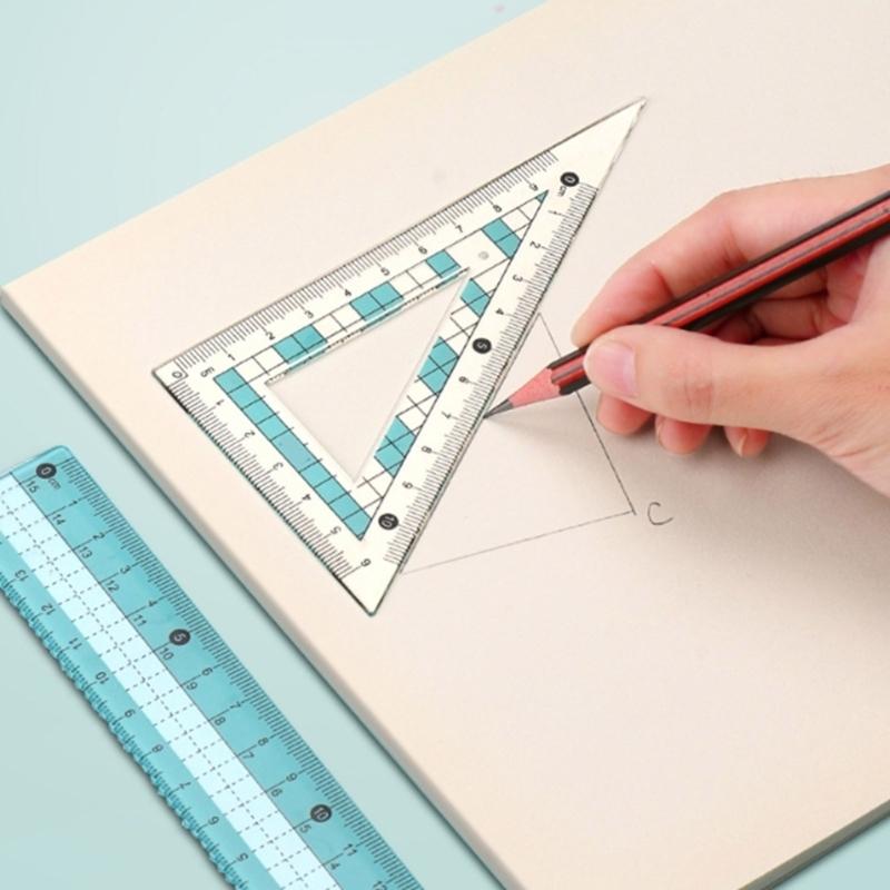 Multifunctional Drafting Tools Kits Including Compass Ruler Protractors Eraser For School Office Home Use In Organizers Box