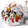 1pc Mickey Mouse & Friends Christmas Holiday Gift Umbrella - Automatic Open/Closed with Foldable Design, Iron Frame, Outdoor Use, Suitable f