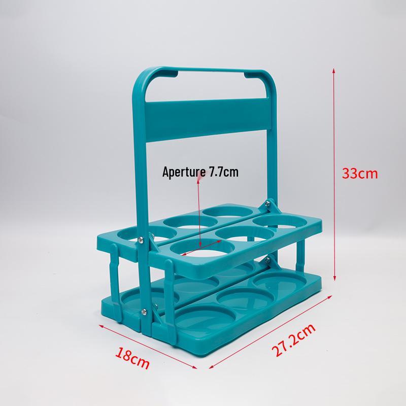 Portable 6-Bottle Plastic Wine & Beer Rack with Custom Logo Option