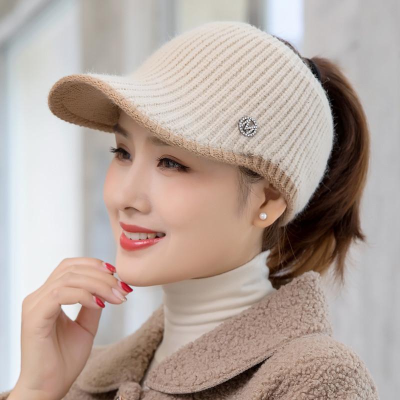 Hüte Für Frauen Herbst Winter Sport Leere Top Caps Weibliche Gestrickte Warme Baseball Kappe Mode Laufende Golf Sonnenhut