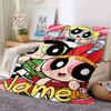 Custom Name Powerpuff Girls Adventure Flannel Blanket for Super Soft Cute Comfort Blanket for Travel Bedding Couch Sofa Blanket