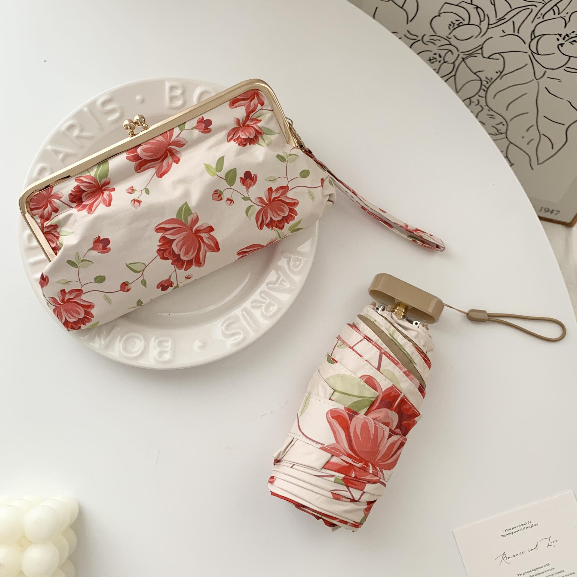 

Женский компактный шестисекционный зонт-навес от солнца с защитой от УФ-лучей и дождевик