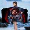 Horror Movie C-Child P-Play Beach Colorful Bath Towels for Girl Microfiber Quick Dry Sand Free Beach Yoga Spa Gym Pool