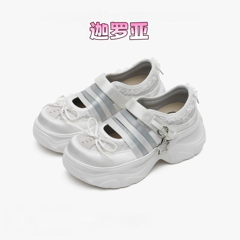 Ma Speedism summer new thick-soled thick-heeled Mary Jane shoes versatile casual shoes fashionable height-increasing single shoes 35 6498₽