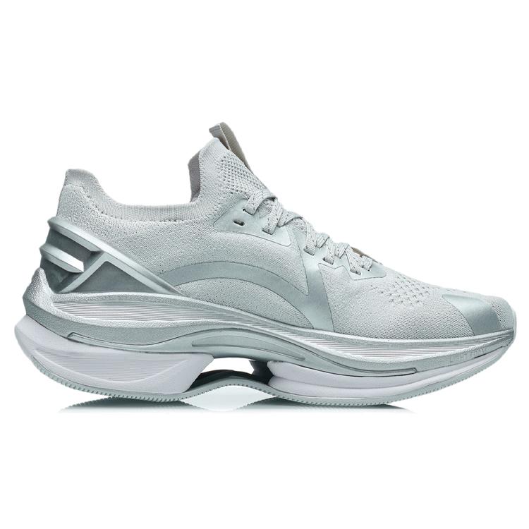 New LiNing WuShi 5S 1.0 Cushioning, Slip Resistant, And Abrasion Resistant Low Top Running Shoes Women's Silver Gray ARHR210-7