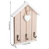 Holder with Hooks Home Decor Hanger Wall Mounted for Office Hallway