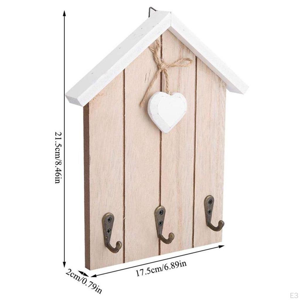Holder with Hooks Home Decor Hanger Wall Mounted for Office Hallway