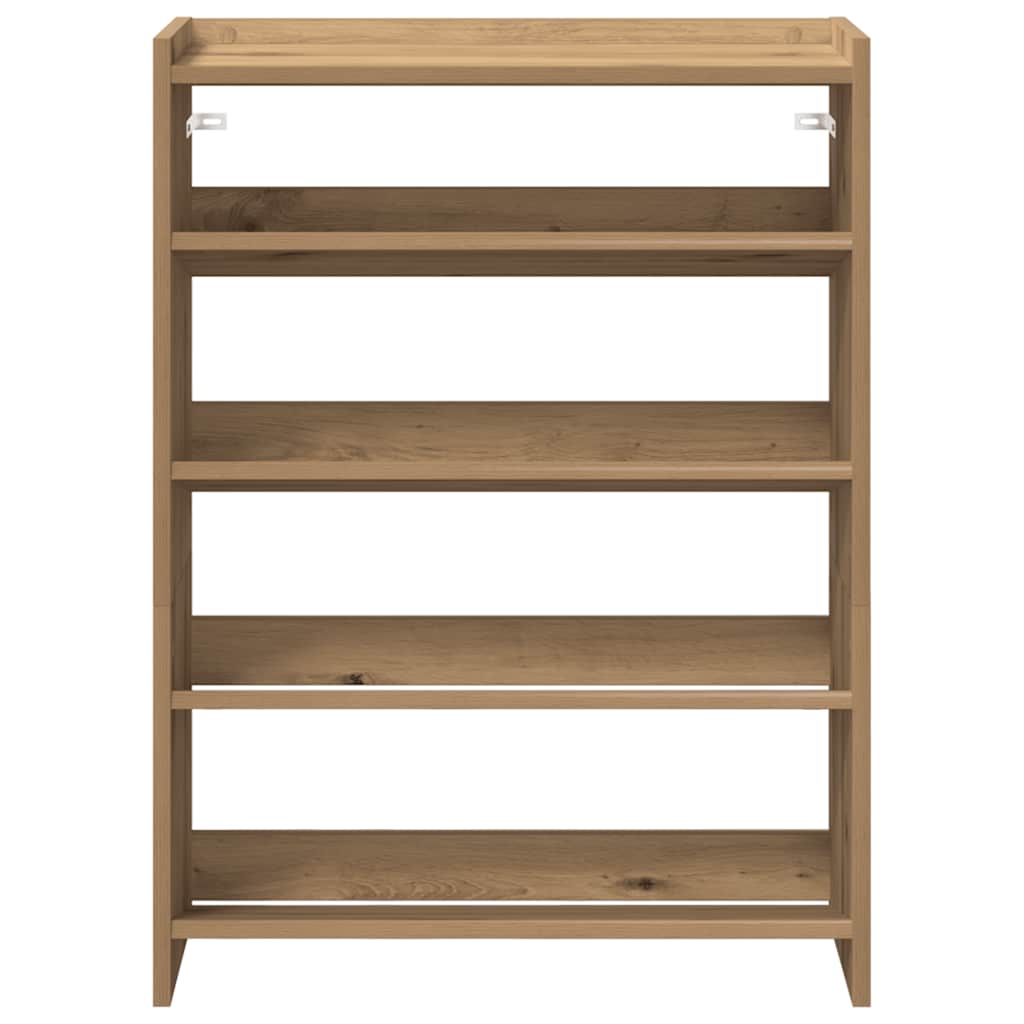 Artisan Oak Shoe Rack 60 x 25 x 81 cm Engineered Wood