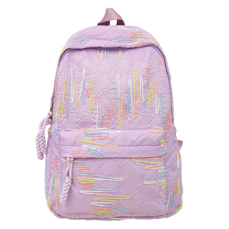 Cute and Simple Backpack for Girls Traveling. It's A Light, Trendy and Fashionable Student Backpack with College Student Prints