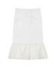 Love Is True Curved L Lace Midi Skirt(White)
