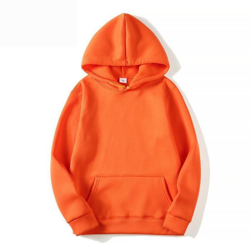 Sweat à capuche unisexe surdimensionné décontracté pull couleur unie haut léger