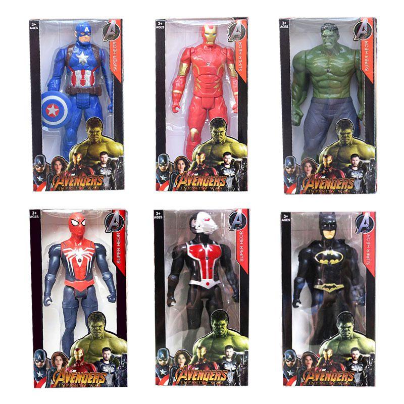 Bunte Superhelden-Actionfiguren mit Spiderman Hulk Iron Man Captain America Perfekt für Kindergeschenke und Sammlerstücke
