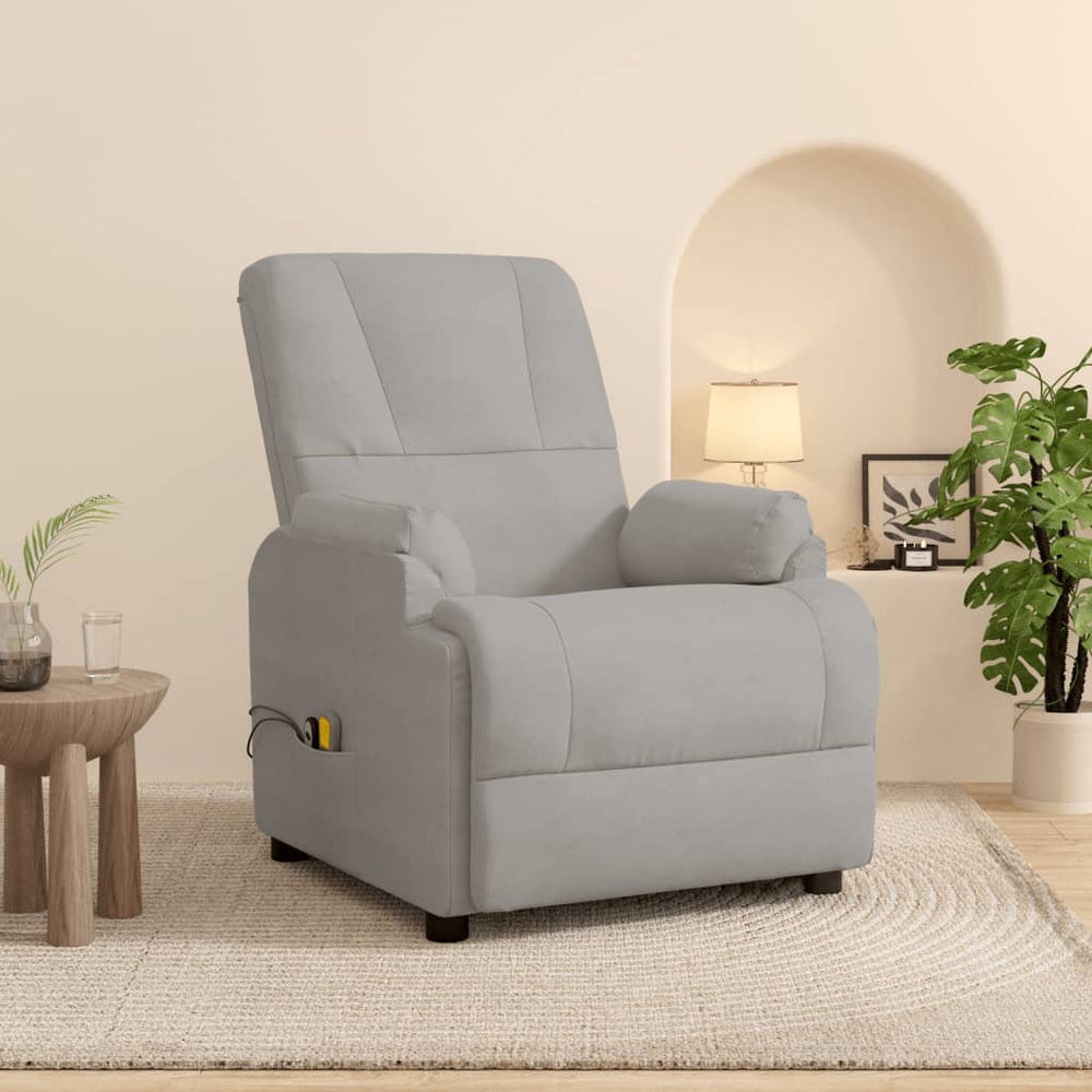 Fauteuil de massage  clair similicuir daim