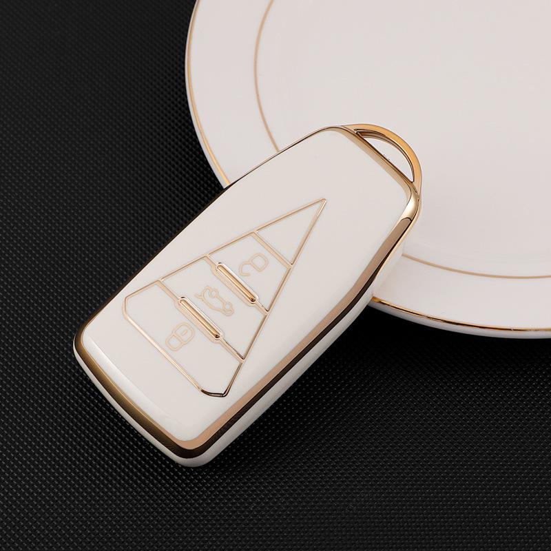Dongfeng Venucia Car Key Case: Gold Edge Protective Shell for D60, T60plus/EV, T90, T70 with Buckle
