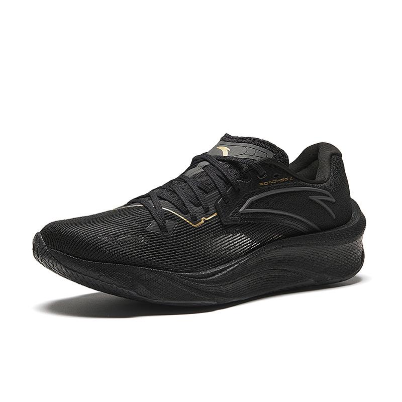 

Anta Asphalt Road Fighter 2.0 Cushioning Wear Resistant Rebound Low Top Sprint Running Shoes Men s Black Gold 42