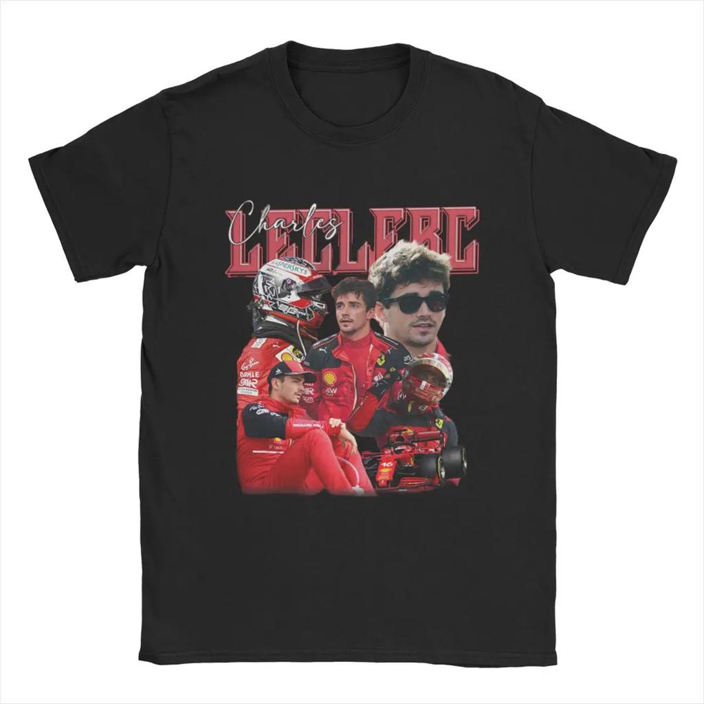 Summer WoCharles Leclerc Bootleg Racing Shirt Apparel Racer 100% Cotton T-shirt Clothing Novelty Tee Shirt