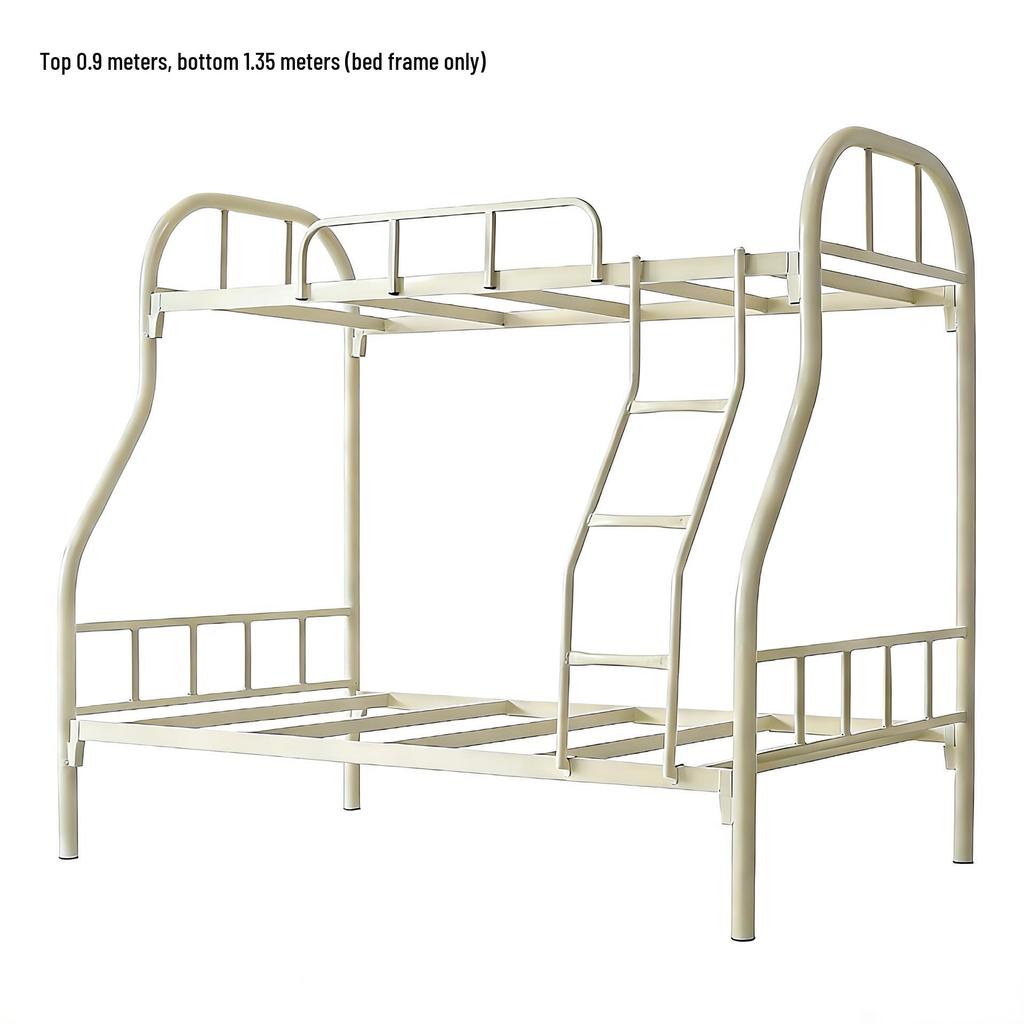 Children's Bunk Bed: Double Steel Iron Frame for Home & Rental Use