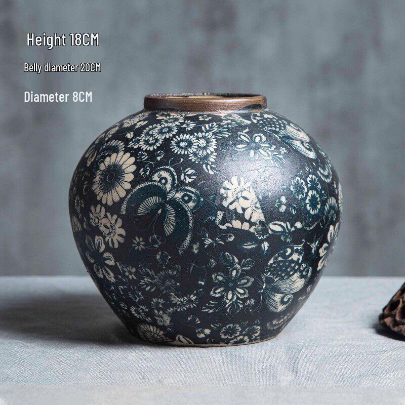 Blue and White Ceramic Flower Vase