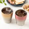 Maebata Luxe Pair of Rock Gradient Gold 62432 Cups, & Pink, 290ml,