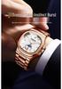 Men's Classic Chinese Style Retro Quartz Watch with Waterproof Steel Band - Versatile Casual Square Design