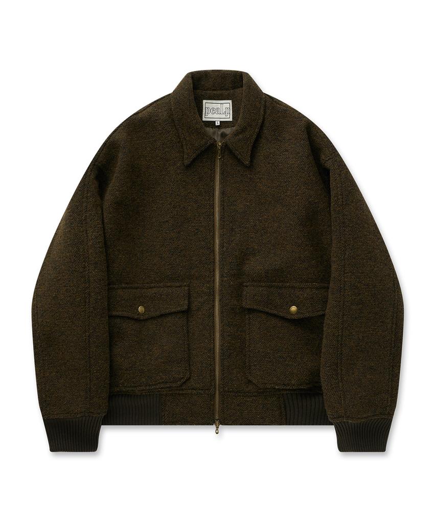 Pealp Heritage Wool Zip-Up Jumper 26(Brown)