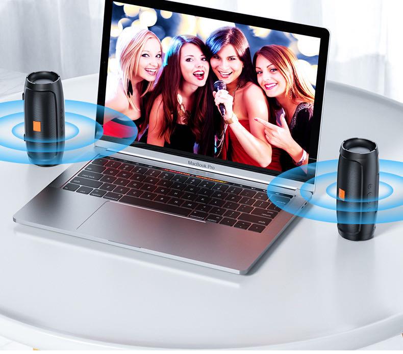 Portable Outdoor Dual-Bass Mini Smart Speaker with Card Slot and High-Quality Playback