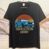 Plus Size Tshirt Soft For Men Oneck T Shirt Daily Wear Demolition Derby Car Sunset Minimalist For Man Tops Quick Dry Shirt