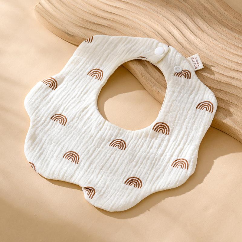 3pcs Pure Cotton Gauze Bibs Cute Parint Adjustable buckle Baby Scarf Newborn Boys Girls Cloth Bib Saliva Scarf