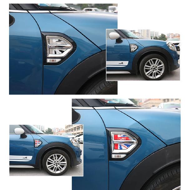 4Pcs/Set Union Jack Crystal Epoxy Side Fender Sticker Decals Decoration Car Styling For MINI Cooper F60 Countryman Accessories