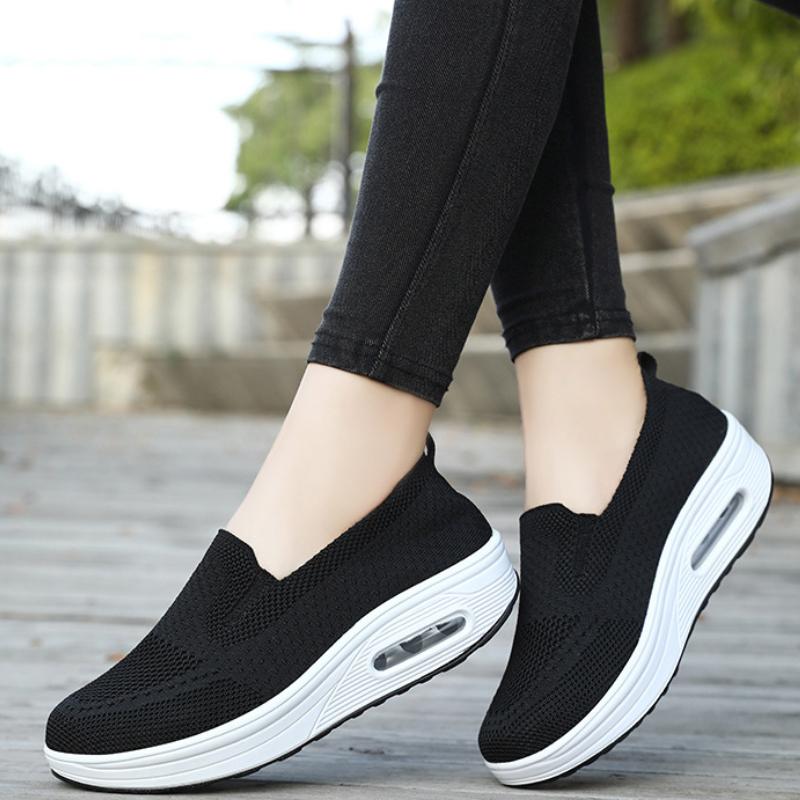 Solid Color Breathable Thick Sole Women'S Shoes  Summer Women'S Fashionable Vulcanized Shoes Comfortable Casual Sports Shoes