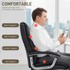 Big and Tall Office Chair 180kg with Spring Cushion, PU Leather - Black