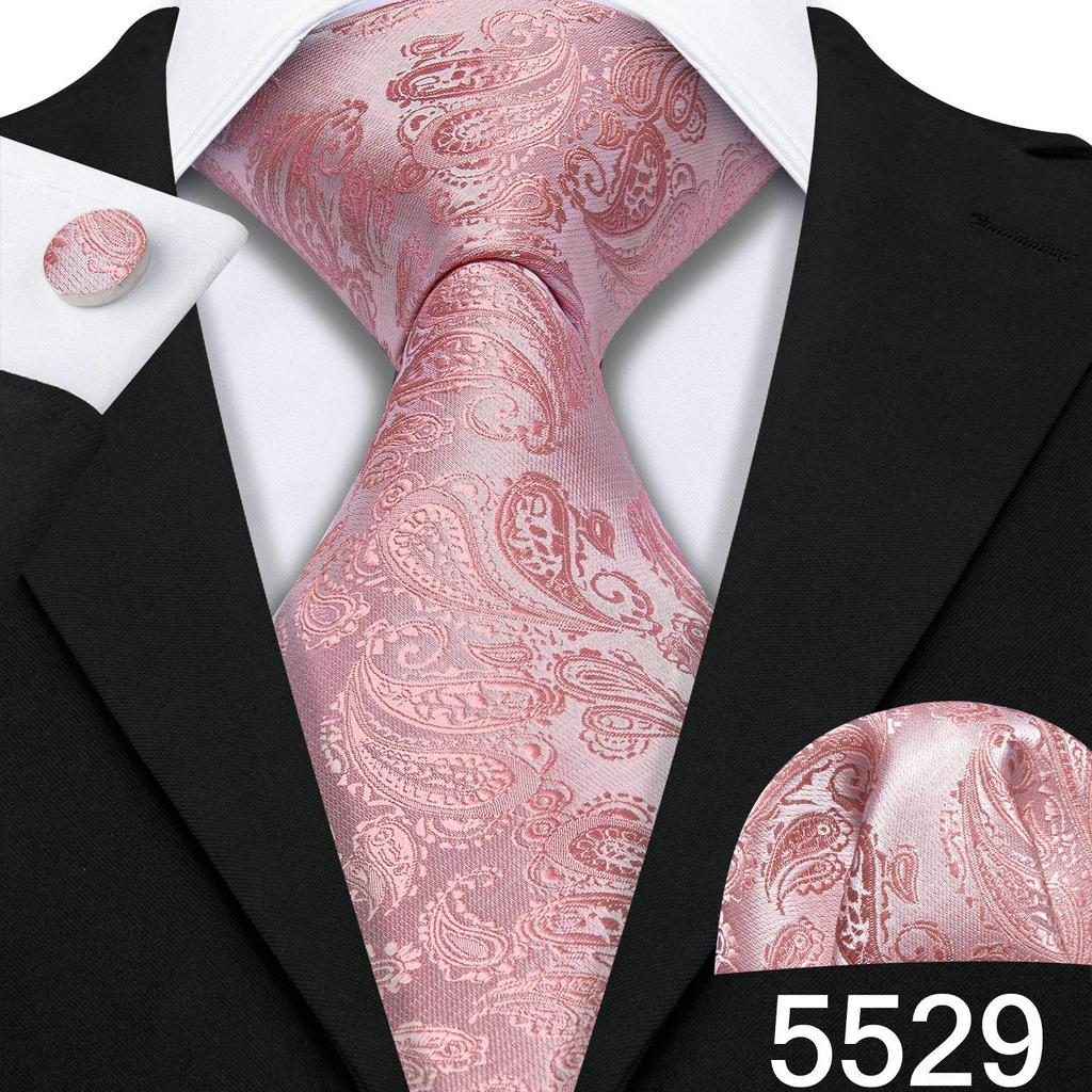 Designer Blue Ties for Men 10 Styles Necktie Pocket Square Cufflinks Set Wedding Dating Party