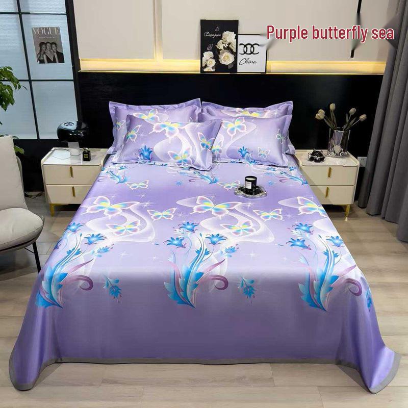 Ice Silk Summer Cool Mat Set: Foldable & Washable Three-Piece for Dormitory Single Beds